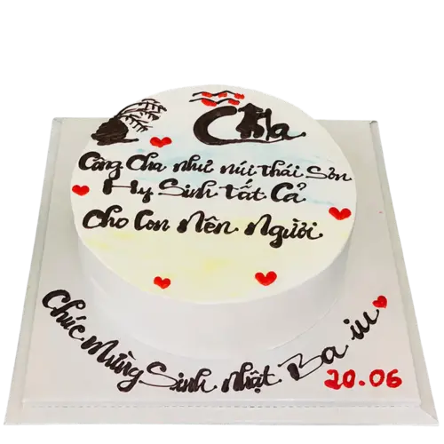 Bánh kem BO10 – Mẫu tặng Bố Yêu